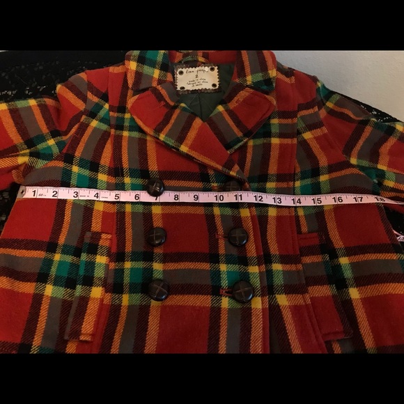 FREE PEOPLE PLAID WOOL BLEND CROPPED JACKET SIZE 2 - Picture 9 of 11